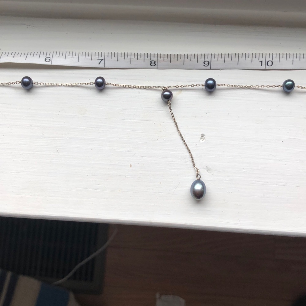 PRICE REDUCED black pearl necklace